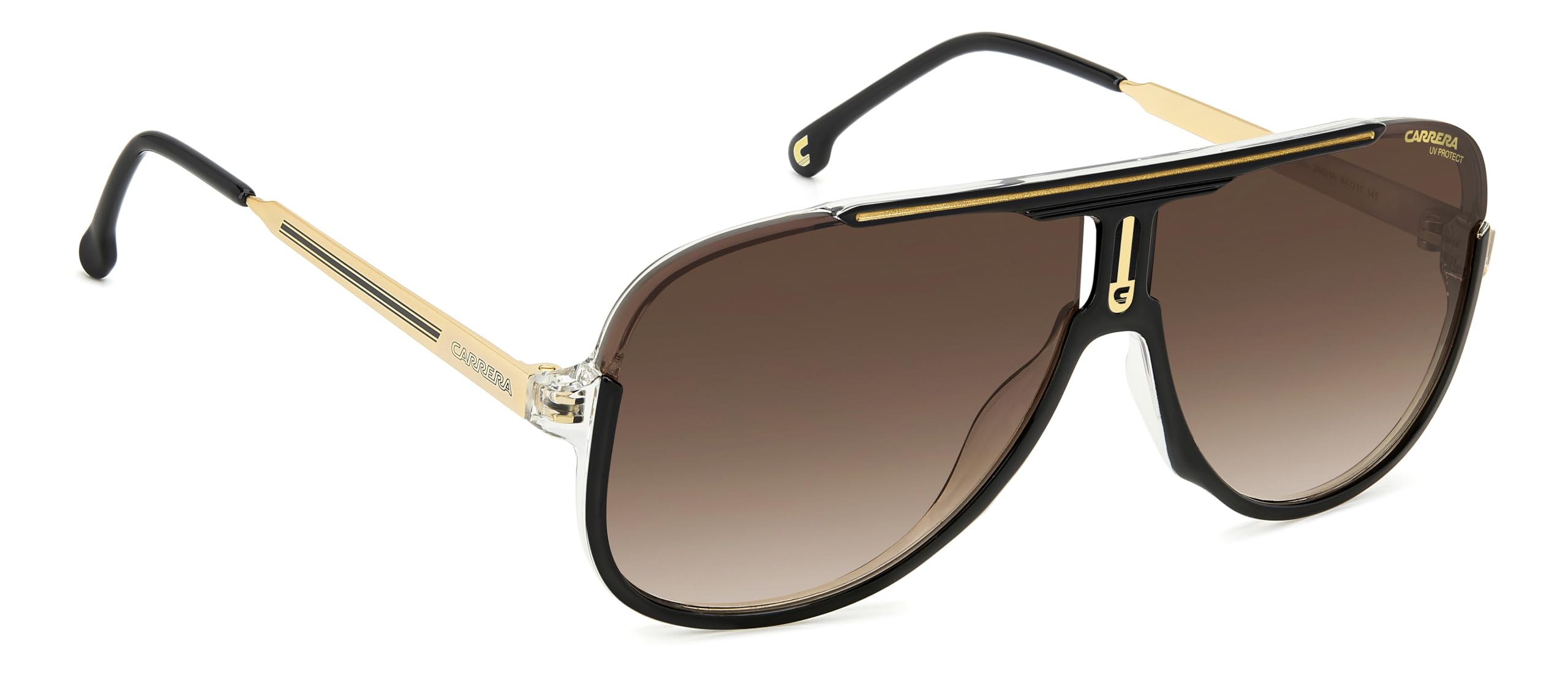 Carrera CARRERA 1059/S Okulary Przeciwsłoneczne Black Gold/Brown Shaded 64/11/145 uomo
