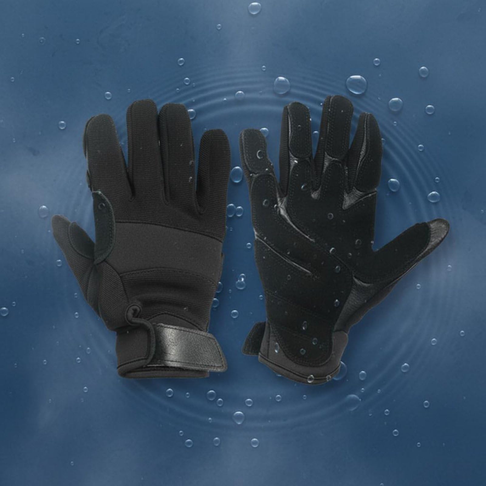 Guantes de de Trabajo de Cuerda de Protección de Escalada con Palma de PU Doble y Costuras Resistentes para Mayor