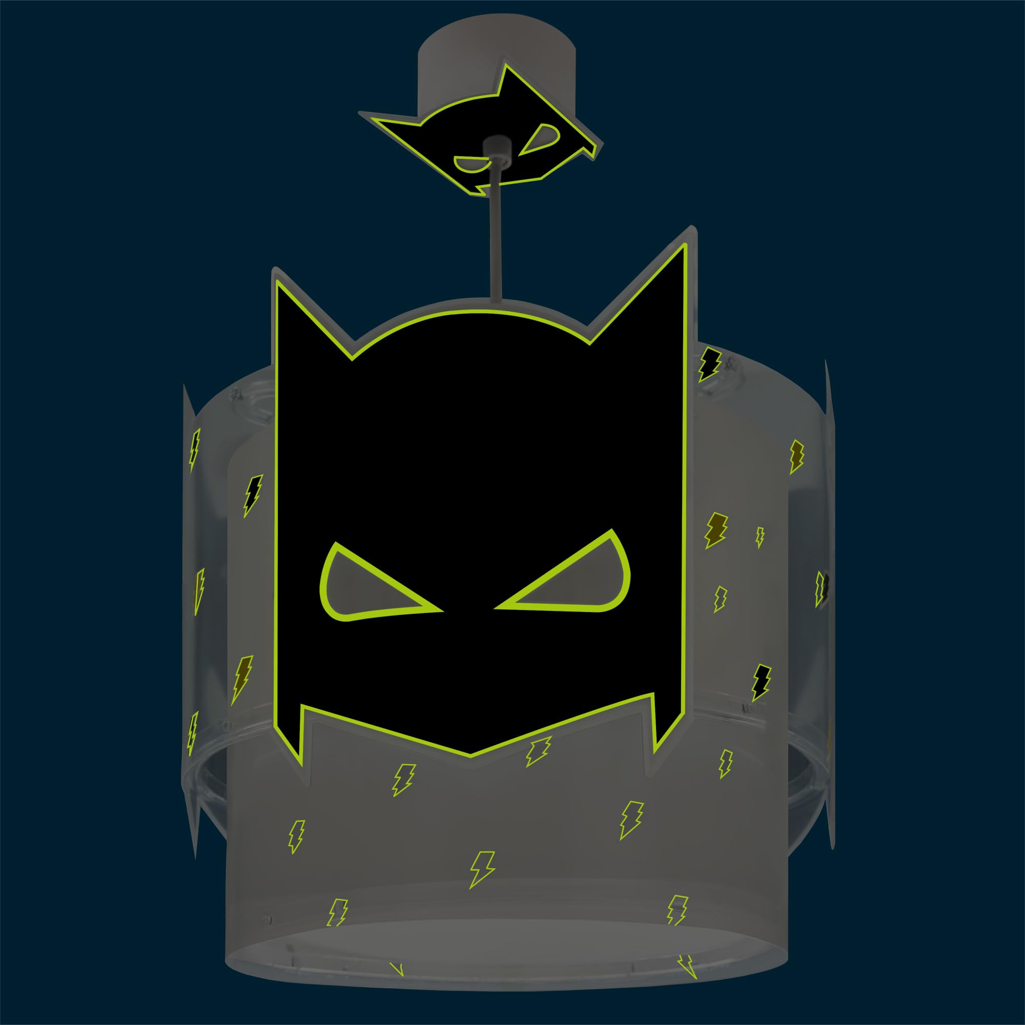Dalber Kinder Pendelleuchte Dark Hero Superheld 61802M, Rosa | Hängelampe; Deckenleuchte; Kinderzimmer; E27 - 1 x 15W