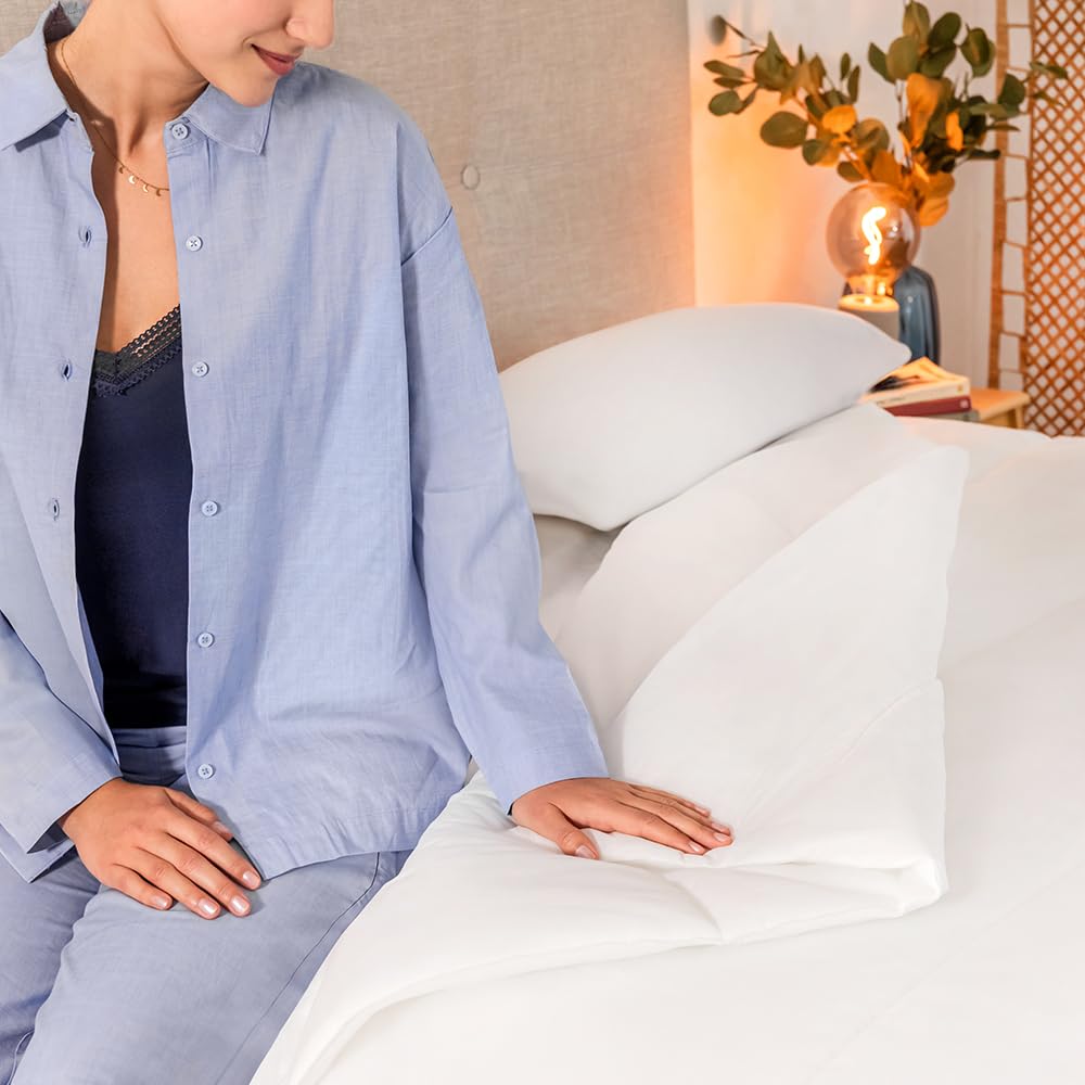 Cecotec Edredón Relleno Nórdico Flow ComfortCloud 3000 Soft (220x220 cm). Edredón Cama 135, Fibra Térmica Autorreguladora, Antibacteriano, Antiácaros, Transpirable, Lavado hasta 30ºC, Oeko-Tex