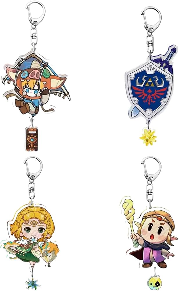 ゼルダの伝説 リンク キーホルダー ゼルダの伝説モデルキーホルダー、ハイリアンシールド、リンク