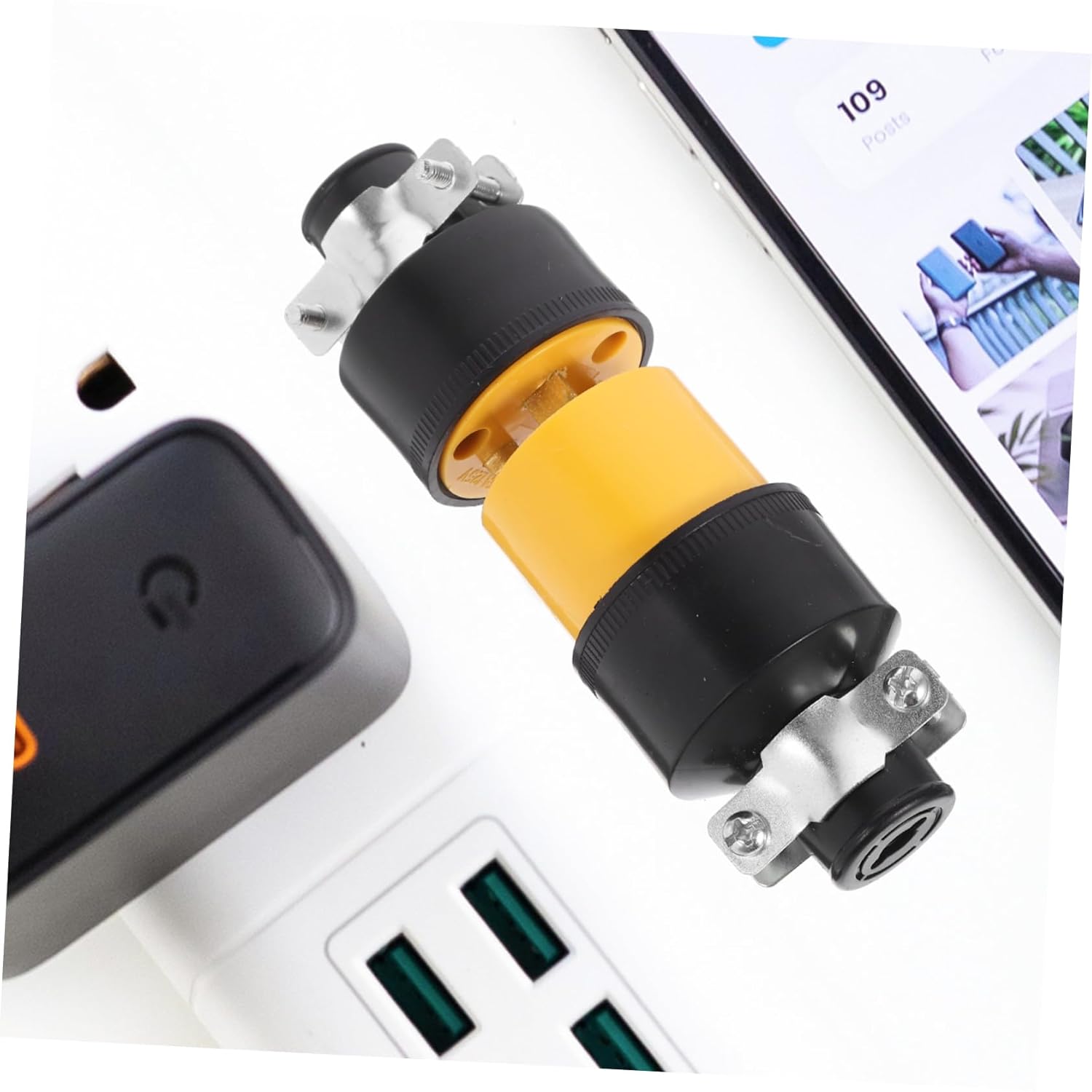 5sets Extension Cord Replacement Ends Electrical Plug Replacement Cord Connector for