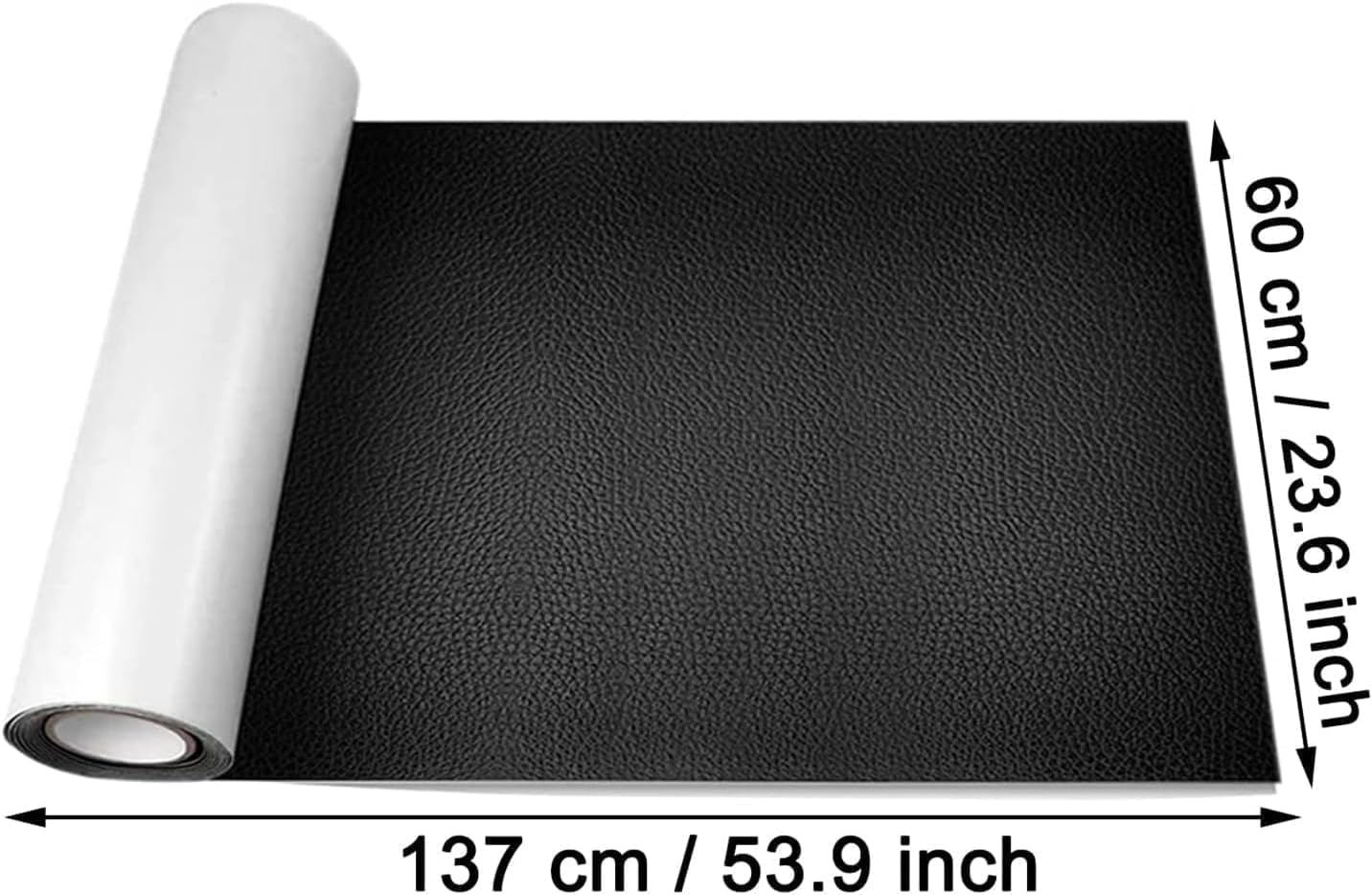 Leather Repair Patch, 24 x 54 Inch, Self Adhesive Leather Repair Tape, Large Vinyl Patch Kit, Vinyl Repair Tape, for Couches, Car Seats, Chairs, Furniture (Black)