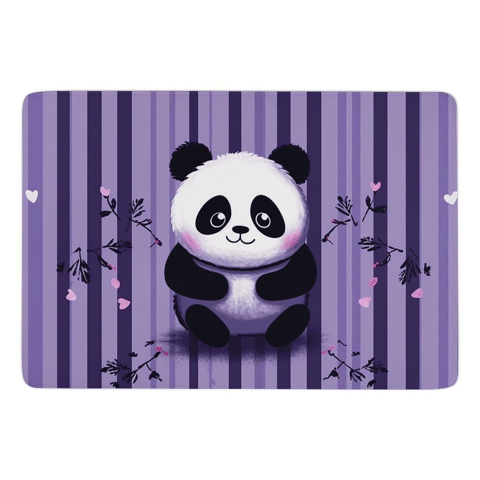 Grand tapis de bain lavable violet | Tapis intérieur doux et antidérapant
