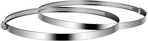 VIVOSUN Abrazaderas de conducto de aire de acero inoxidable, abrazaderas de manguera ajustables de 46812 pulgadas con accionamiento helicoidal para