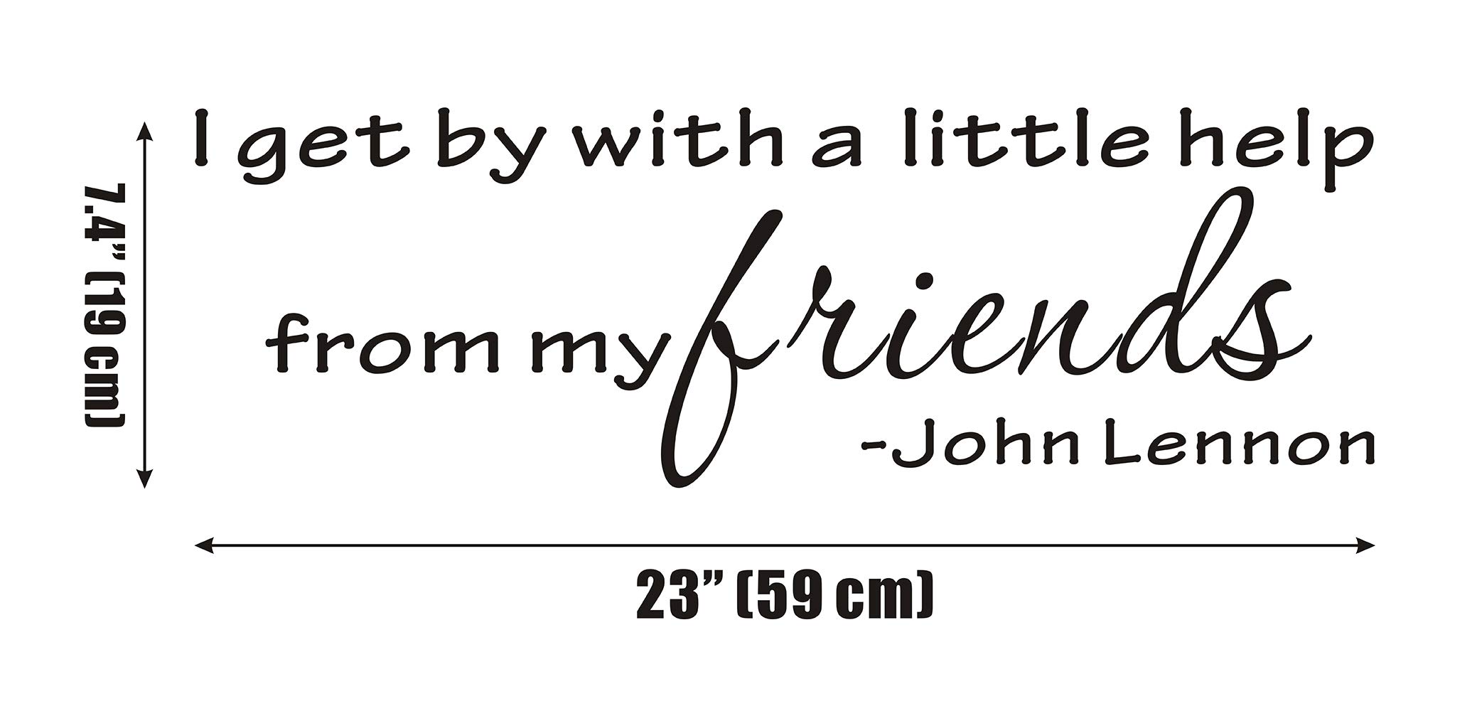 Amazon.com: Everysticker4u I Get by with a Little Help from My 