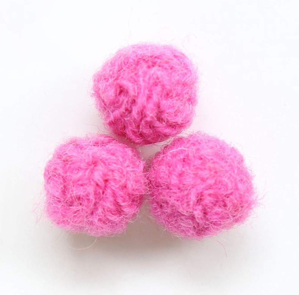 100 Handmade Wool Felt Pom Poms (50 Pieces) Pure New