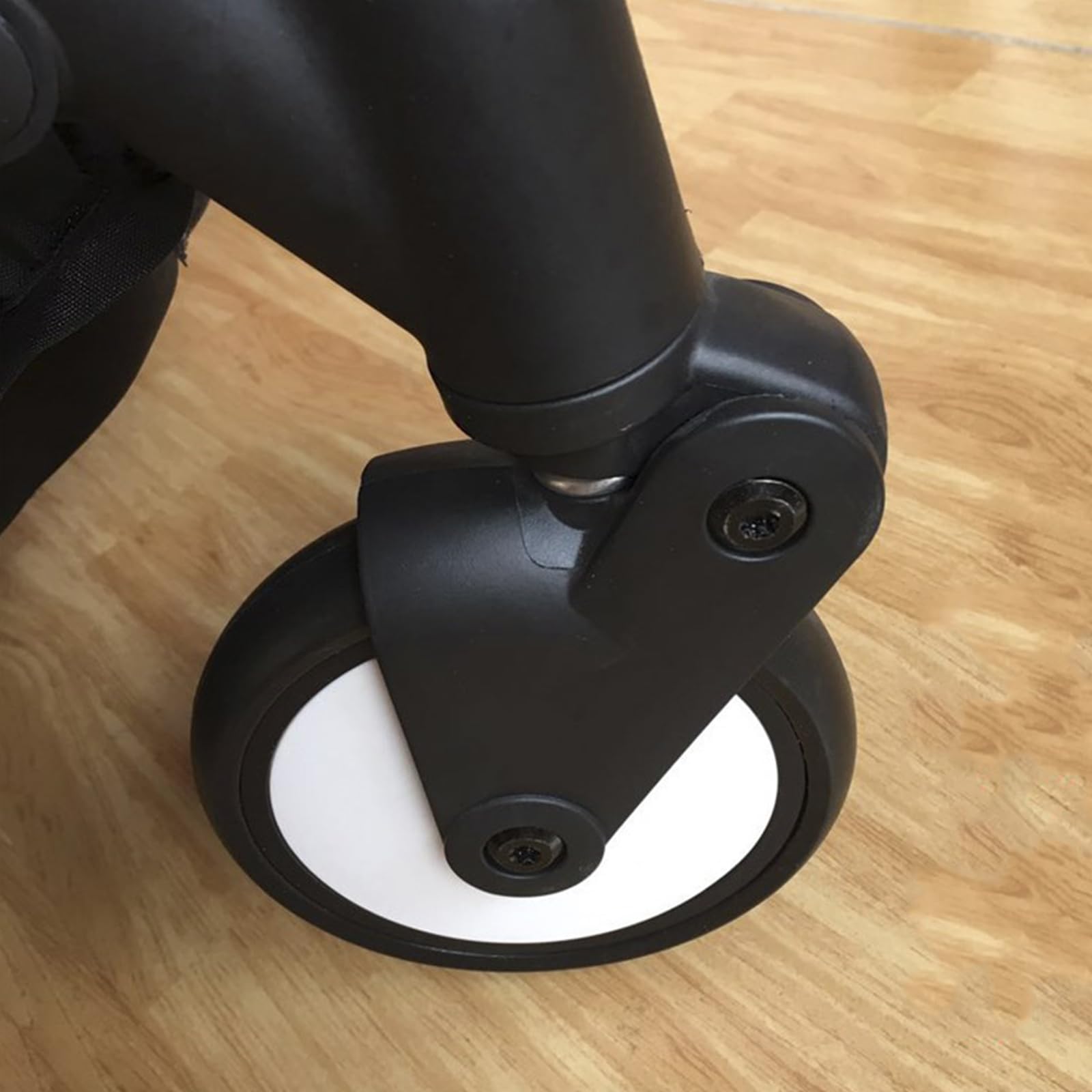 Roues De Poussette, Accessoires De Roue en Caoutchouc pour Poussette Roues en Caoutchouc Remplaçables Universelles Accessoires pour Roues Avant Et Arrière De Poussette(1 Paire de Roues Avant)