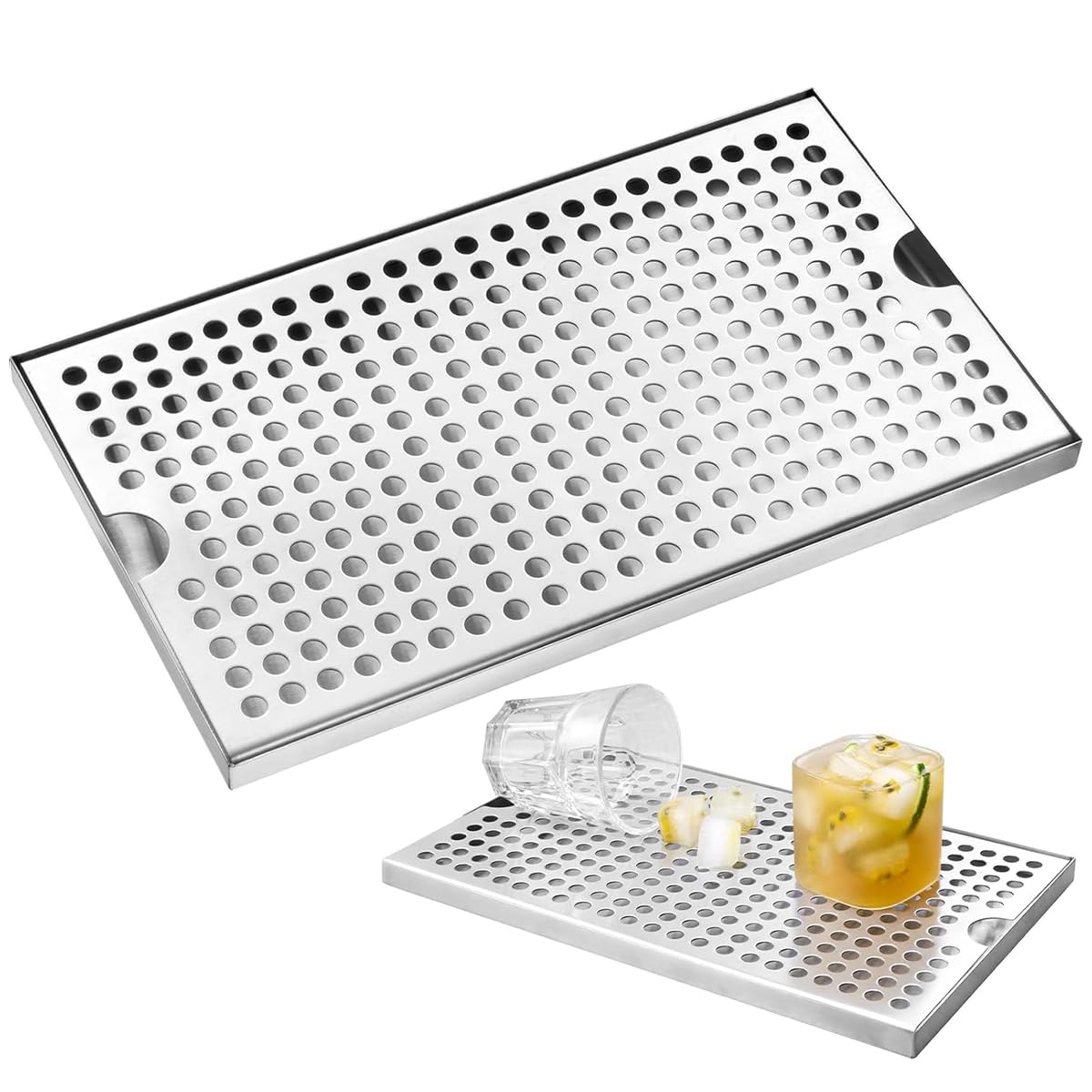 Ubric Vaschetta raccogligocce in Acciaio Inox 304 e Coperchio Rimovibile per Bar, Ristorante, caffè