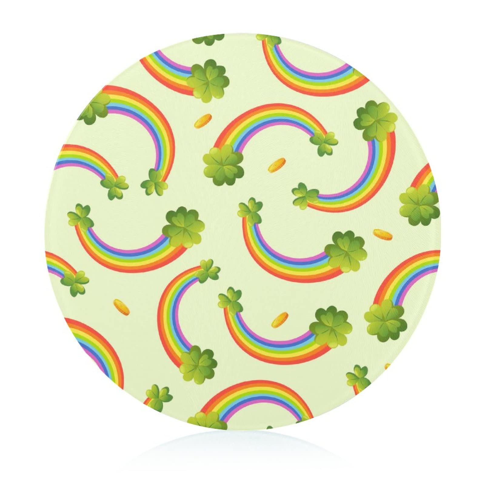 Planche à découper Trèfle Arc-En-Ciel plaque de cuisine en verre 20 cm
