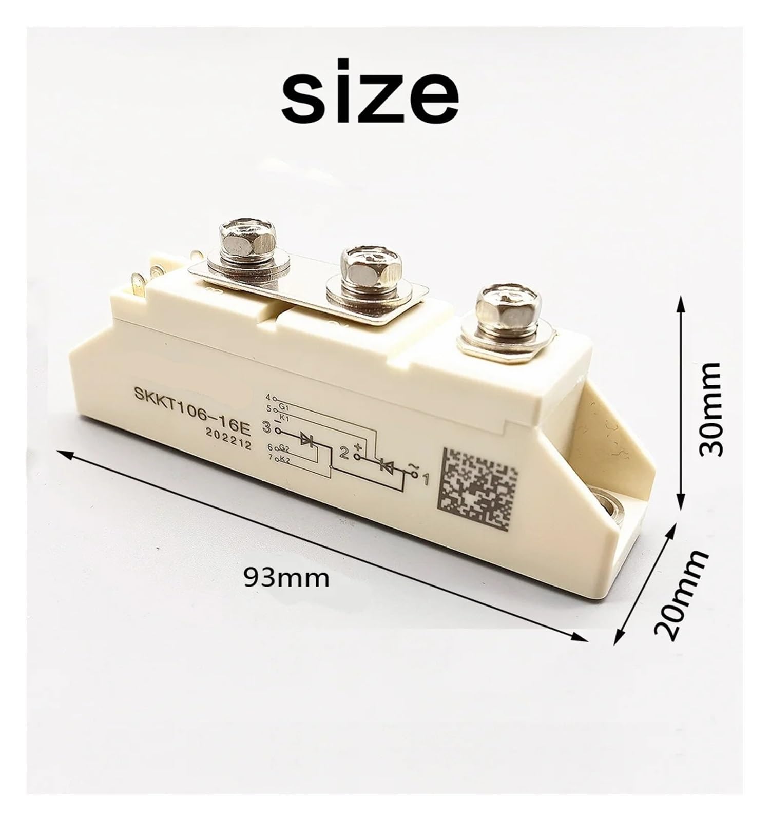 SKKT106 Modulo tiristore 16E Adatto for saldatrice Inverter raddrizzatore Controllato al silicio 106A