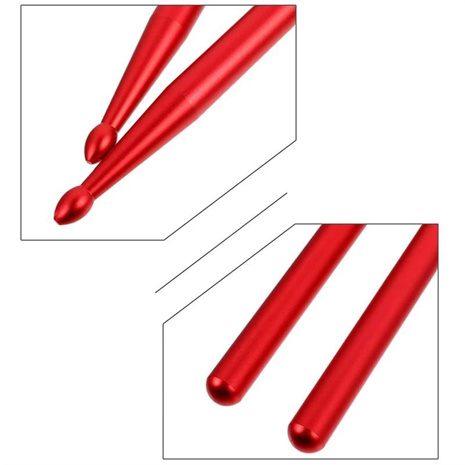 5A Trommelstöcke Aus Aluminiumlegierung, Langlebige Trommelstöcke, Tragbares Percussion-Drum-Set-Zubehör Schlagzeug Sticks Set (Color : B)