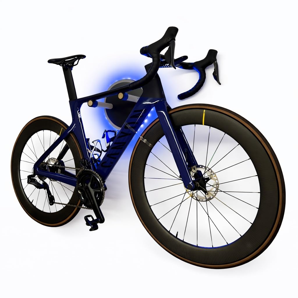 Fahrrad Wandhalterung - 360° Drehbar, Multiplex-Holz, Handgefertigt in Deutschland, mit Weichen Auflagepolstern, Farbig Konfigurierbar, für Rennrad, Mountainbike, Gravelbike