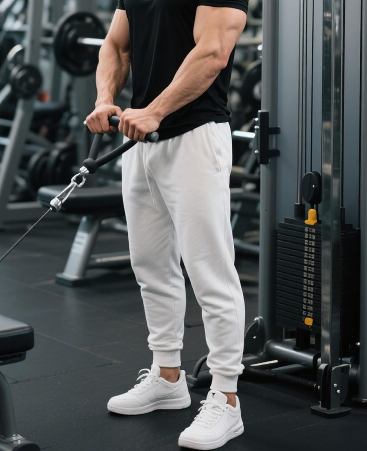 Men's Sweatpants Workout Joggers Gym Pants for Men Casual Lounge Track Pants with Pockets - Image 2