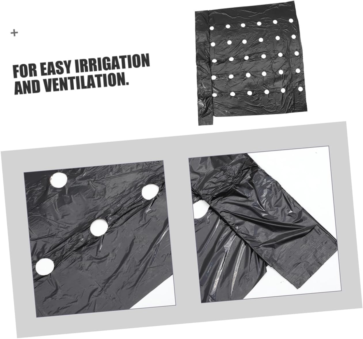 2pcs Pe Agricultural Perforated Mulching Film Thermal Insulation Garden Cover Cropland Accessory Reduces Water Evaporation Ventilation Insulation for Healthy Growth
