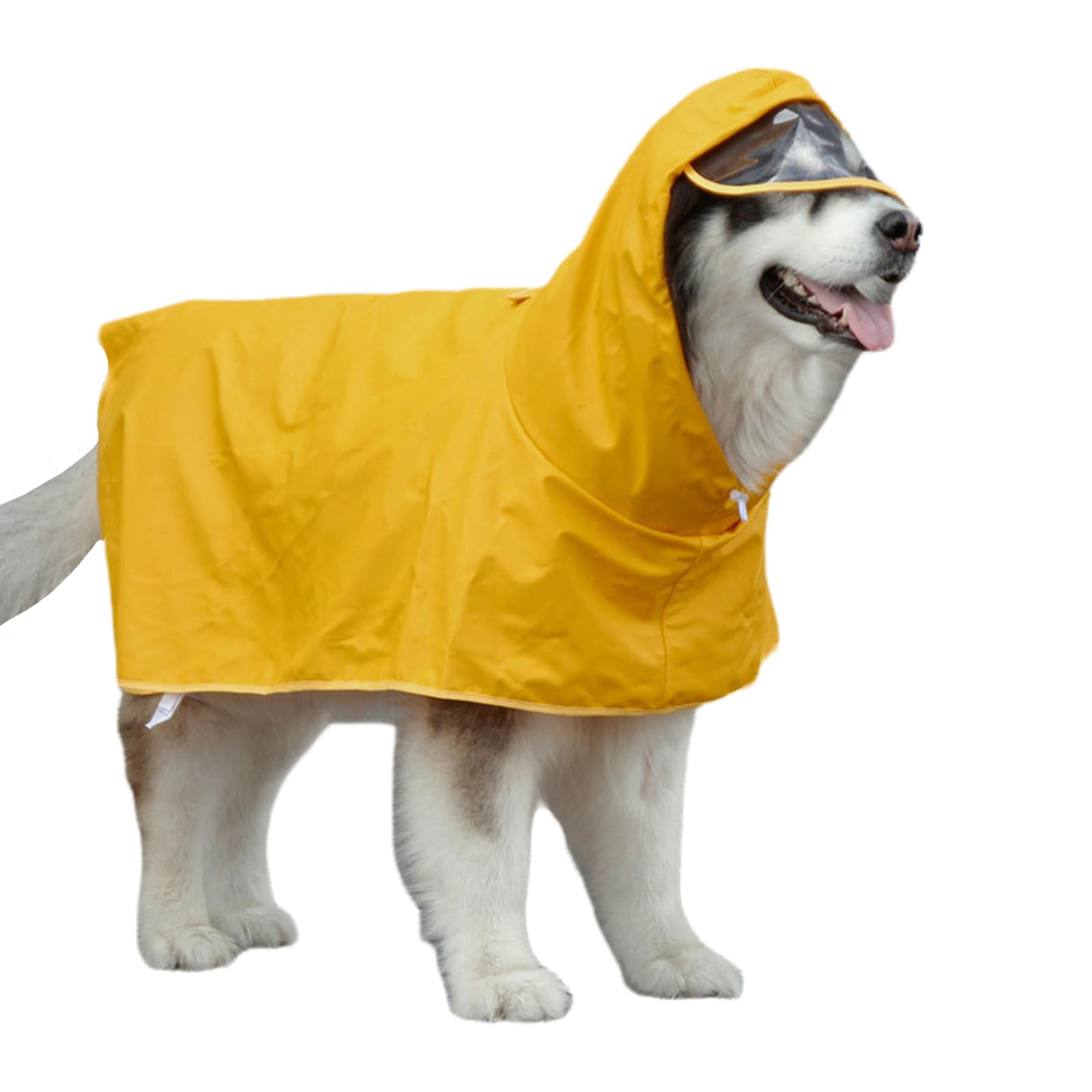 Chubasqueros Impermeables para Perros con Capucha, Chaqueta Impermeable Transpirable y Ajustable con Orificio para Correa, Poncho para Perros a Prueba de Viento para Perros Grandes y medianos