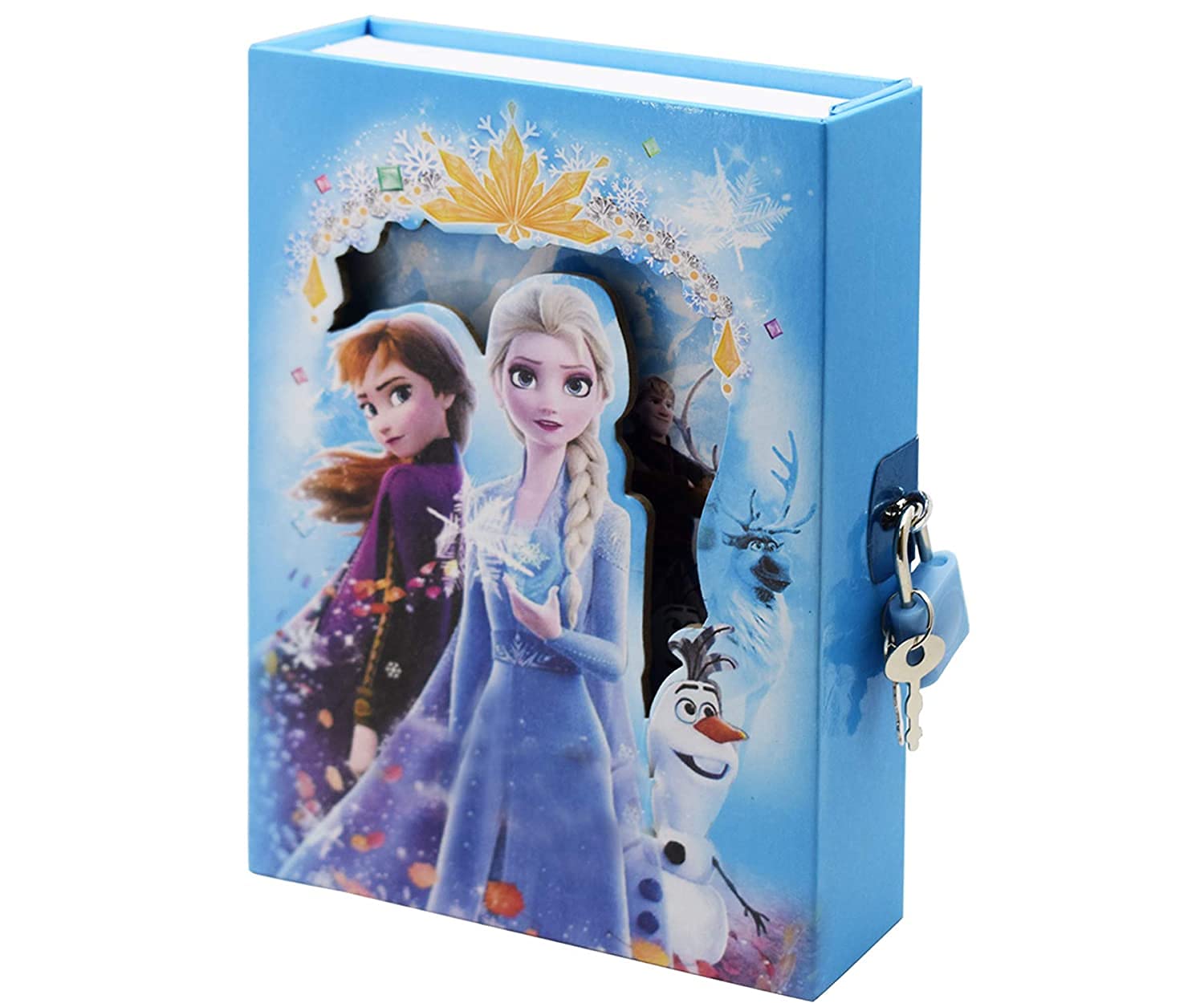 Girls Secret Lock Diary Cartoon Print for Gifts options (Small Size 16.5 * 13 * 3 cm) 40 pages