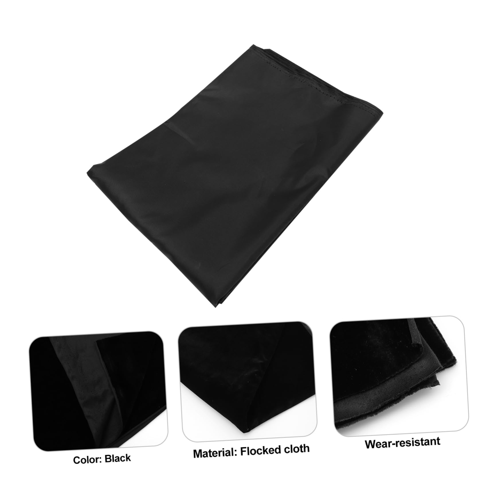 KOMBIUDA Sfondo Fotografico Nero Vellutato Assorbiluce, Lavabile e Facile da Restaurare, per Fotografia e Registrazioni Video, Dimensioni 200x150cm