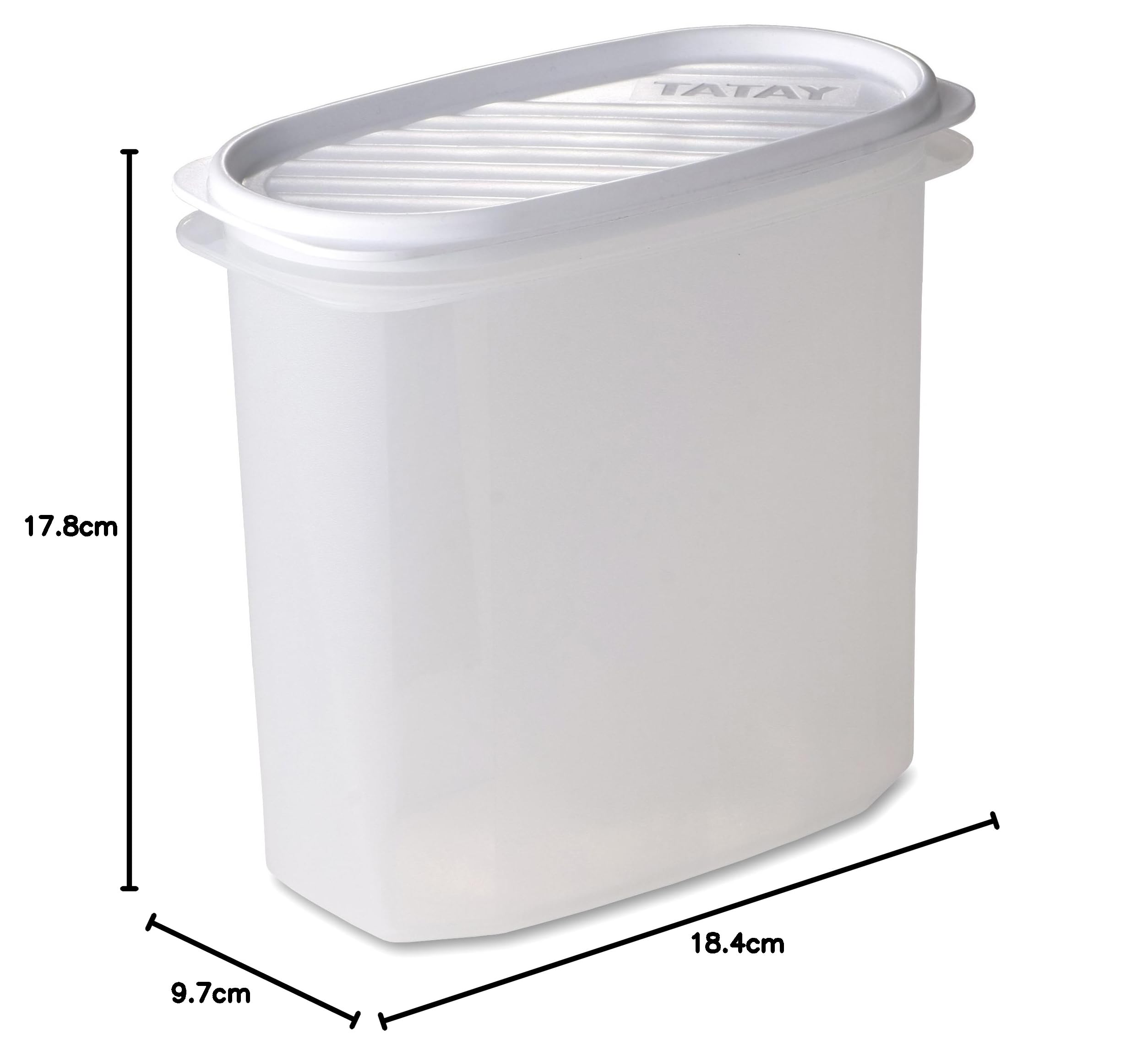 TATAY Contenitore Alimenti A Vite 0,6L – Porta Pranzo In Plastica, Senza BPA, Adatto A Microonde E Congelatore, 8,5x8,5x16,5 Cm, Blu - 3