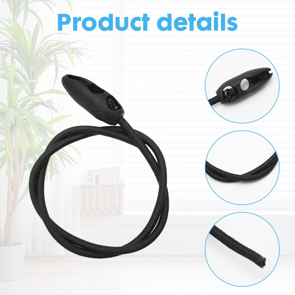 10 correas tensoras expansoras, tensores de equipaje, gomas tensoras de 50 cm, gomas elásticas para portabicicletas, pizarras de advertencia, bicicleta, motocicleta, camping, lona, correas de sujeción — view 3