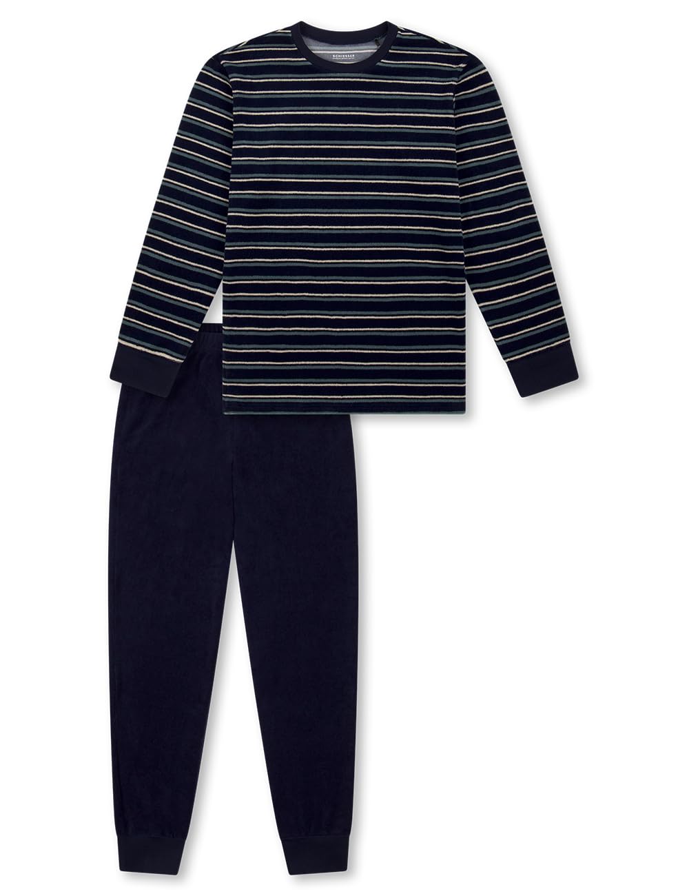 Schiesser Jungen Schlafanzug Set Pyjama warme Qualitäten Frottee - Größe 140 bis 176