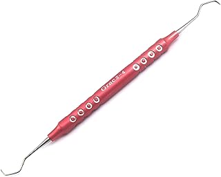 AAProTools Standard Dental Gracey Curette 3/4 Periodontal Hollow Handle Pink Color Scaler