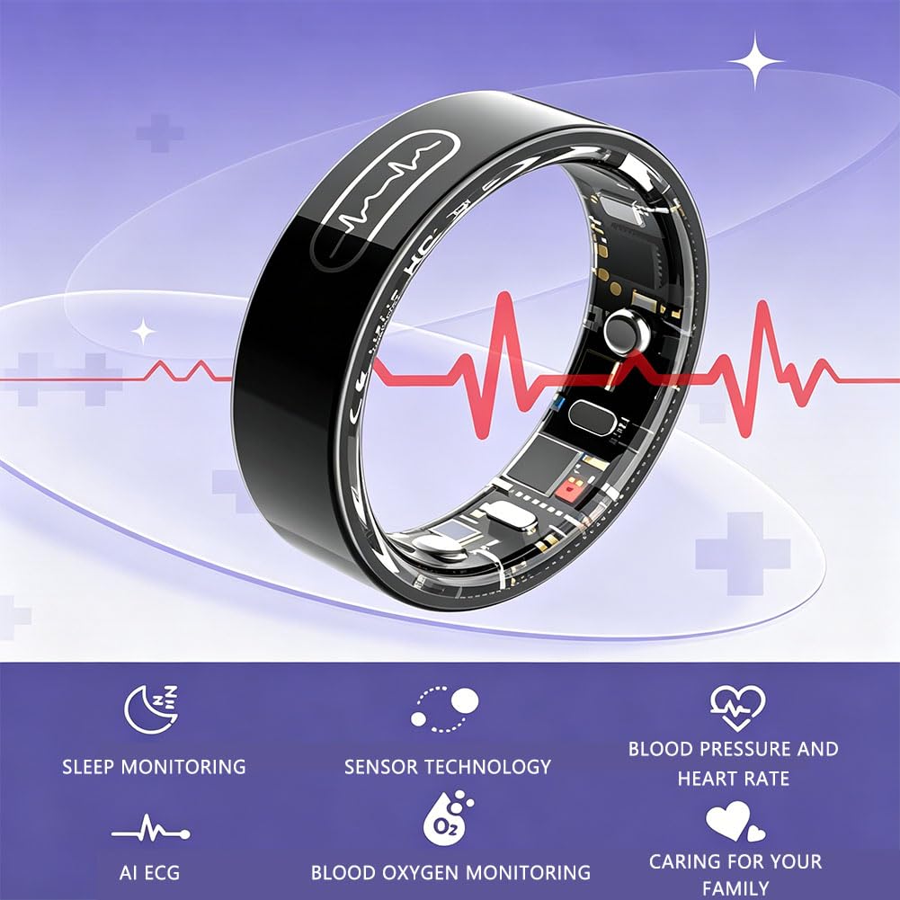 Anillo Inteligente, Anillo Inteligente Hombre Anillo Inteligente Mujer Anel Inteligente Anillo de Actividad 12#