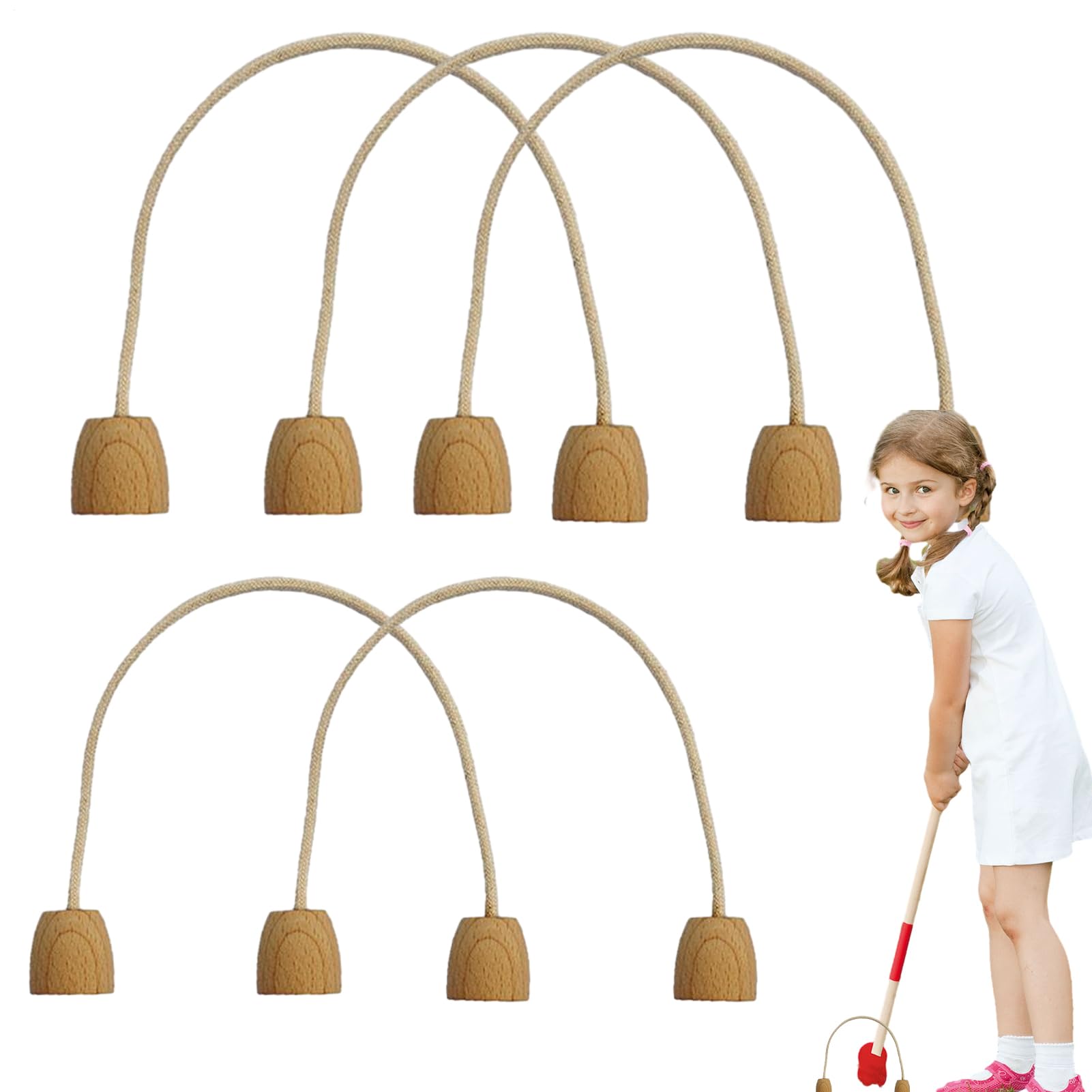 Kit de Jeu pour Joueurs familiaux - Wickets de Croquet d'intérieur de 7,08 x 5,9 Pouces de Corde de Croquet, Design léger, kit d'activité de Coordination | pour la Maison, Le Salon, la fête