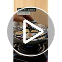 Image of Ember Pre-Seasoned Cast Iron Appe Pan 20 cm with Glass Lid | 9 Cavities | Ready to Cook Paniyaram Pan | Low-Oil Paddu Maker | Terracotta