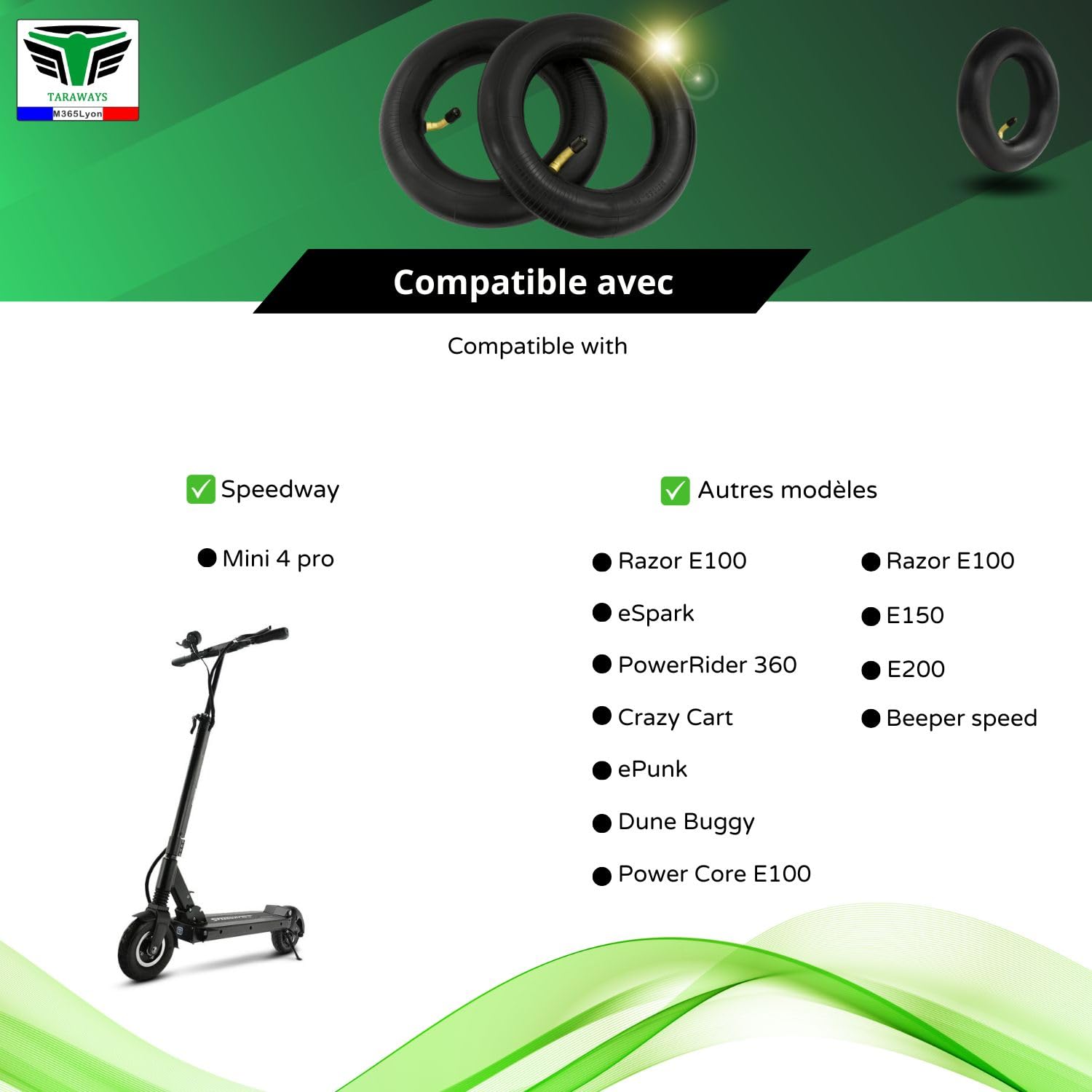 Camera D'Aria Per Monopattino E Passeggino - Misura 200x50, Valvola DIN7768 - Foto 9