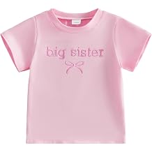 Toddler Baby Girl Sister Matching Outfit Little Sister Short Sleeve Romper Big Sister T-shirt Top Summer Clothes