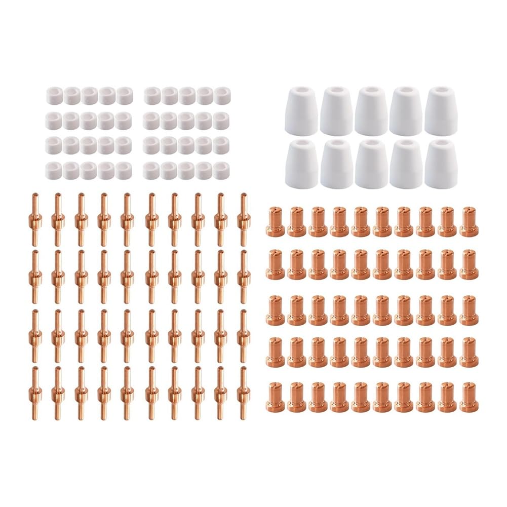 Yrreaty Fit For Cut-40 Cut-50D Ct-312 140Pcs Pt-31 Plasma Cutting Consumables With Plasma Cutter Torch