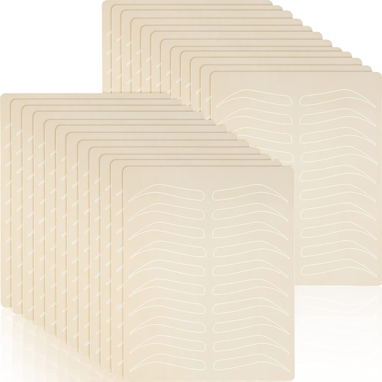 Aravli Microblading Practice Skin Inkless Double Sided Microblading Supplies Practice Eyebrow Tattoos Skin for Makeup Practice, Beginners Artist Permanent Silicone Practice Sheets