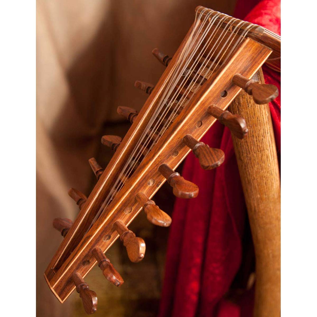 Includes: Sheesham Traditional 8 Course Deluxe Lute Solid Spruce Top W/Bag + Roosebeck 8-Course Lute String Set + Snark Clip-On Chromatic Tuner - Image 6