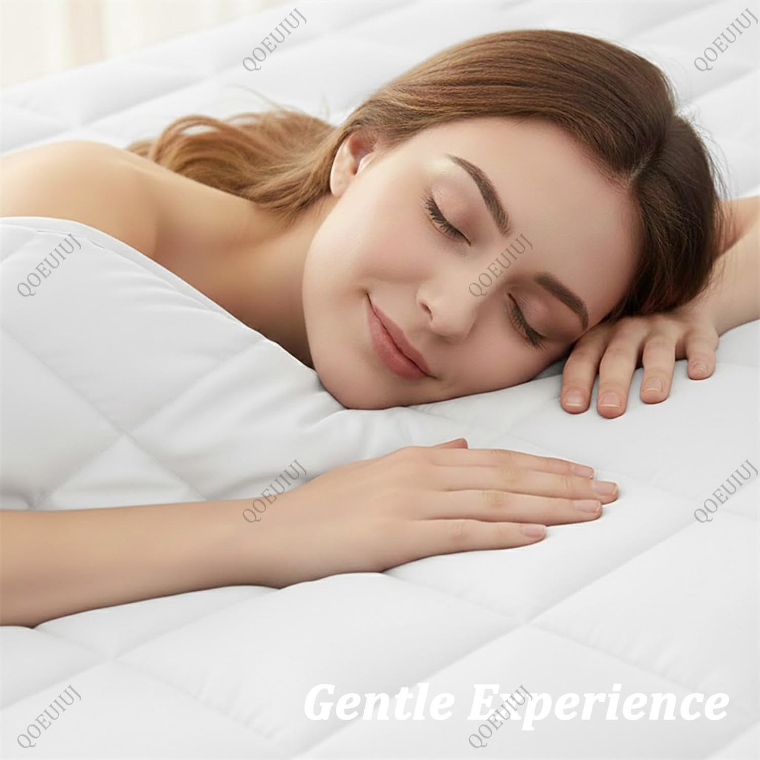 Fodera Materasso con Cerniera Integrale, Coprimaterasso Matrimoniale Singolo Trapuntato, Sacco Proteggi Materasso Imbottito Totale con Zip Robusta, Personalizzabile(Bianco,160x190x25cm)
