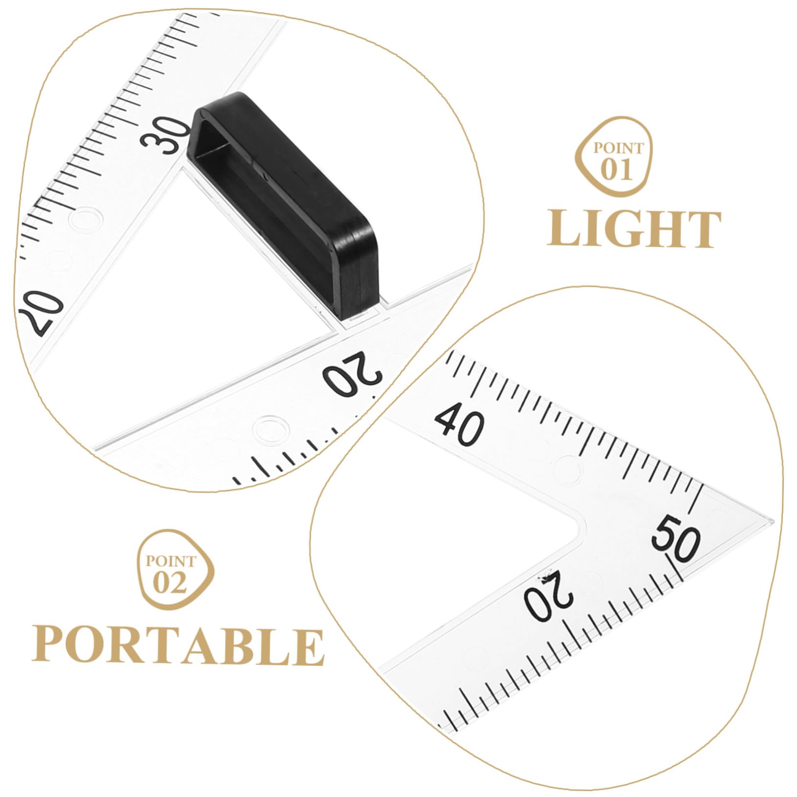 Magnetisches Transparentes 60° Dreieckslineal Zeichenwerkzeug Lehrmittel Geometrie Mathematik Unterricht Bürozubehör