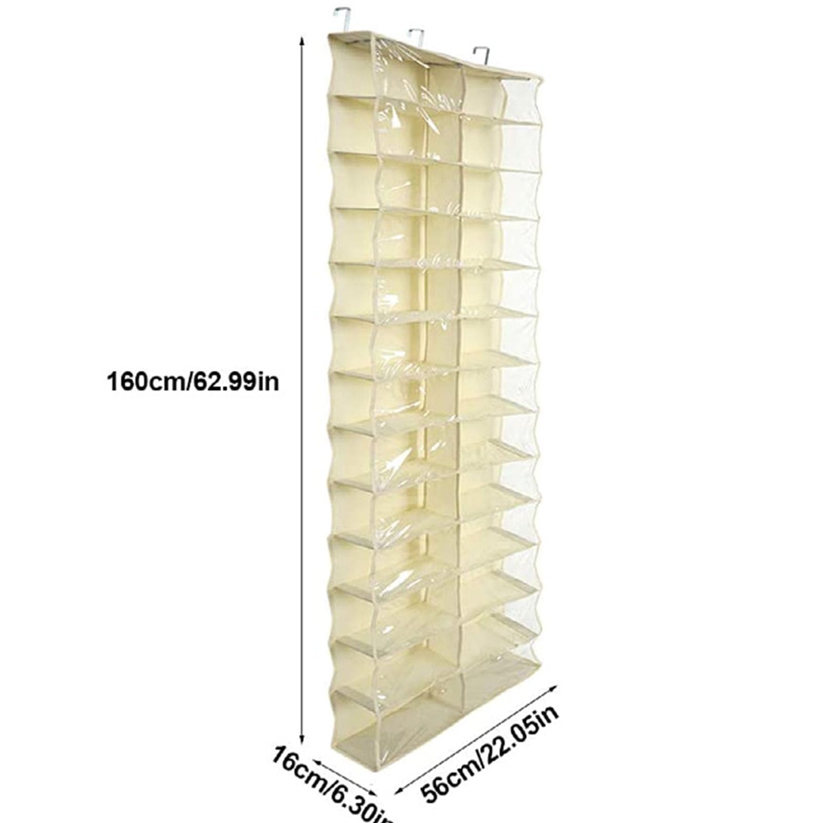 Rangement Suspendu Transparent à 26 Poches, Tissu Non, Yellow