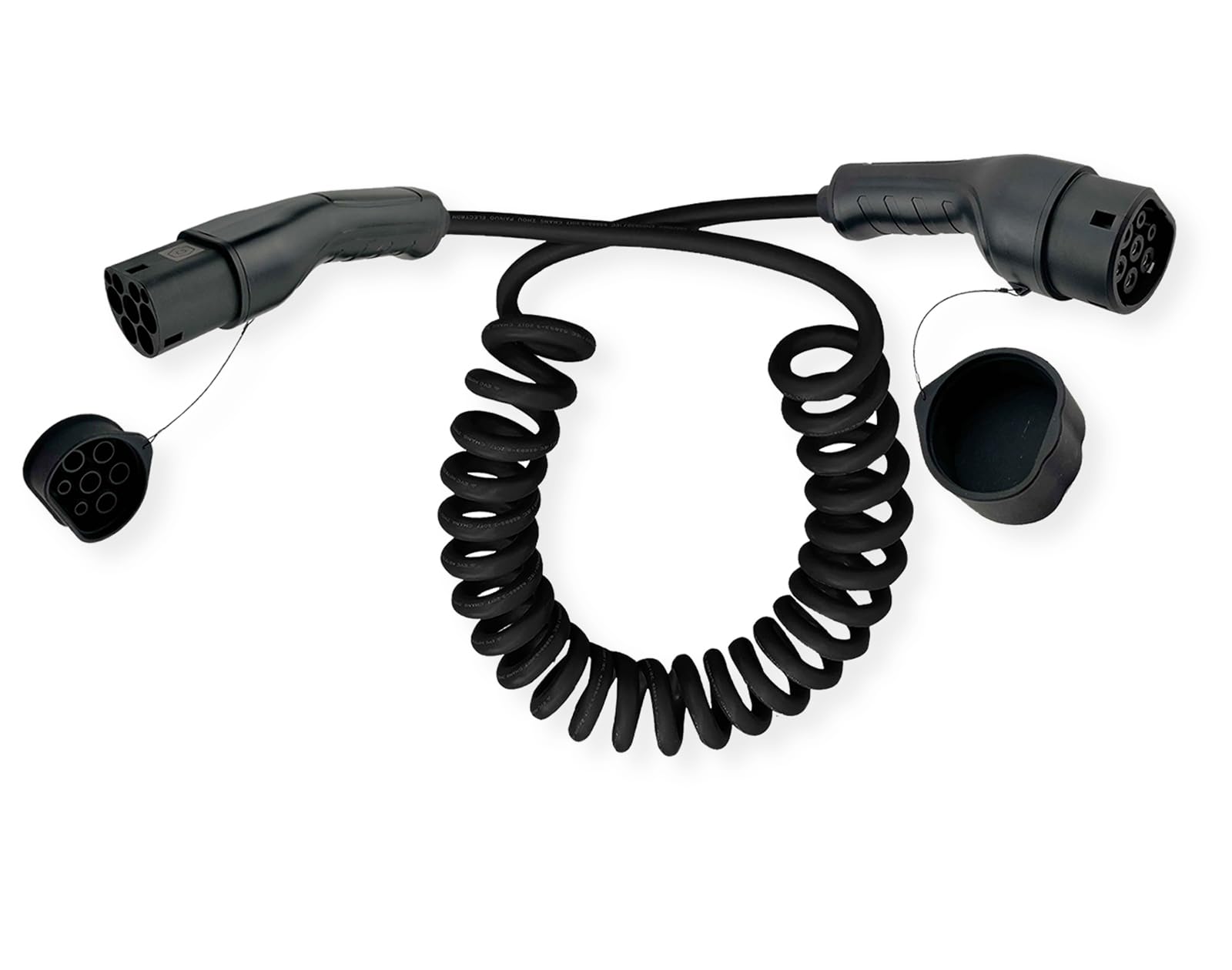 ROLINE Kabel do ładowania e-samochodu typu 2, 3-fazowy, 480 V AC (3P+N+E), 16 A, 11 kW, kabel spiralny, 3 m