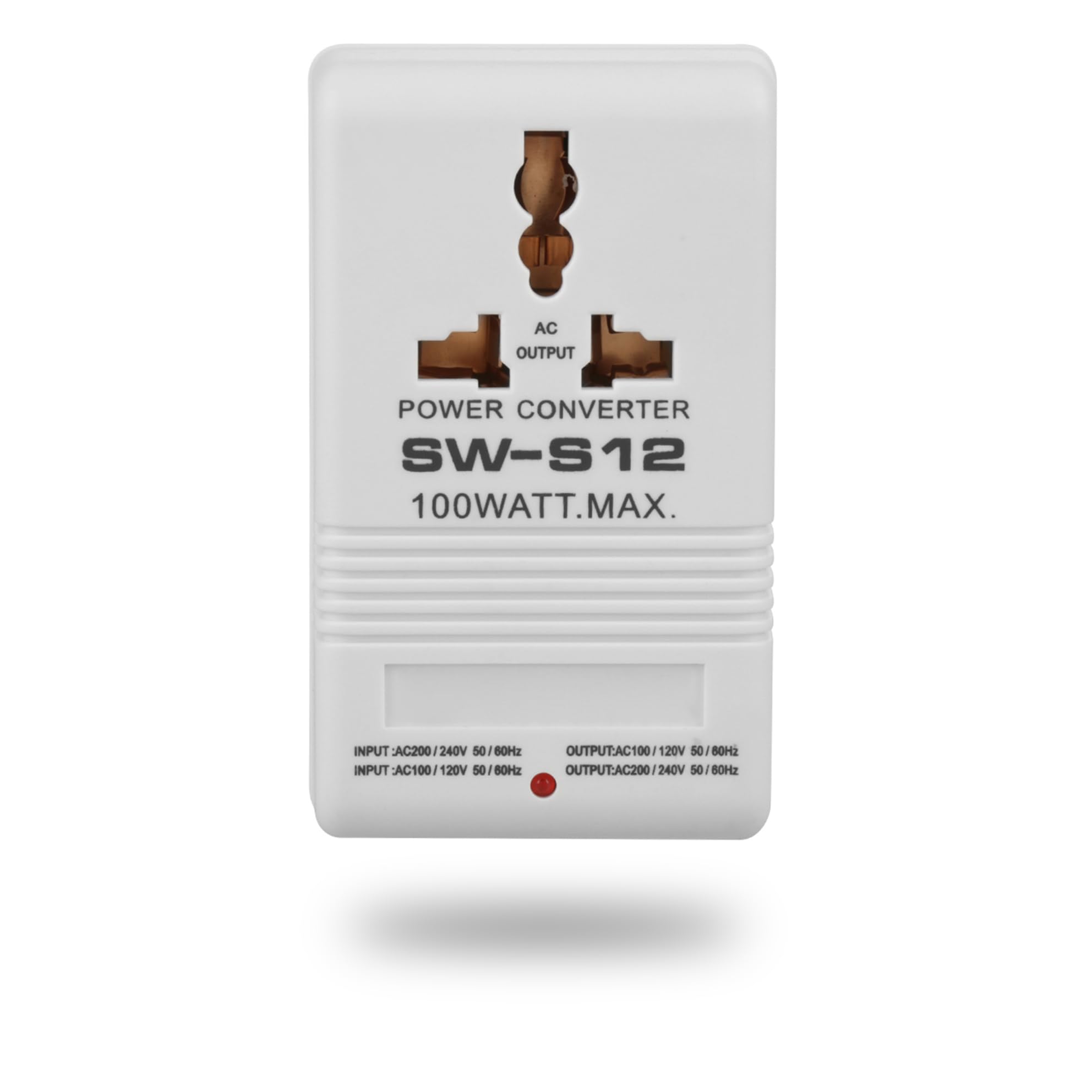 Akozon Transformador Convertidor De Voltaje 100W, Convertidor De Voltaje Doble, Transformador De Potencia, Ideal para Viajes, Conectores Estándar CN, Soporta Dispositivos Pequeños