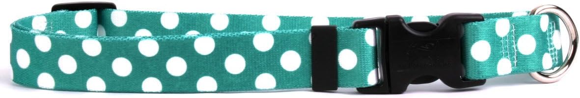 Christmas Polka Dot Dog Collar - Size Small 10" to 14" Long - Made In The USA