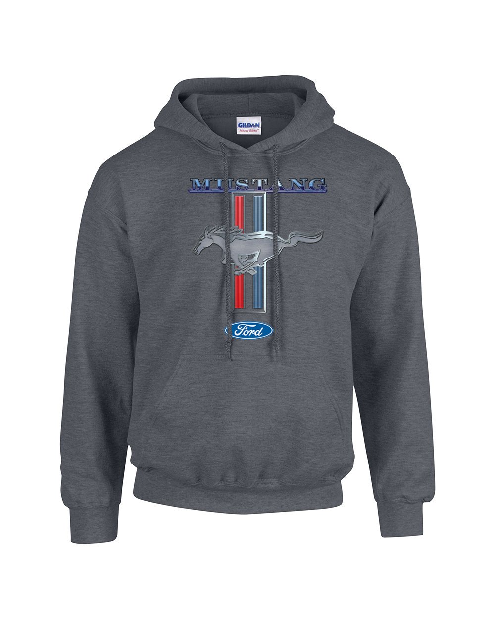 Trenz Shirt Company Ford Mustang Pony Unisex Hooded Sweatshirt Logo Hoodie Performance Racing Car Muscle Car Hood-Black-Small