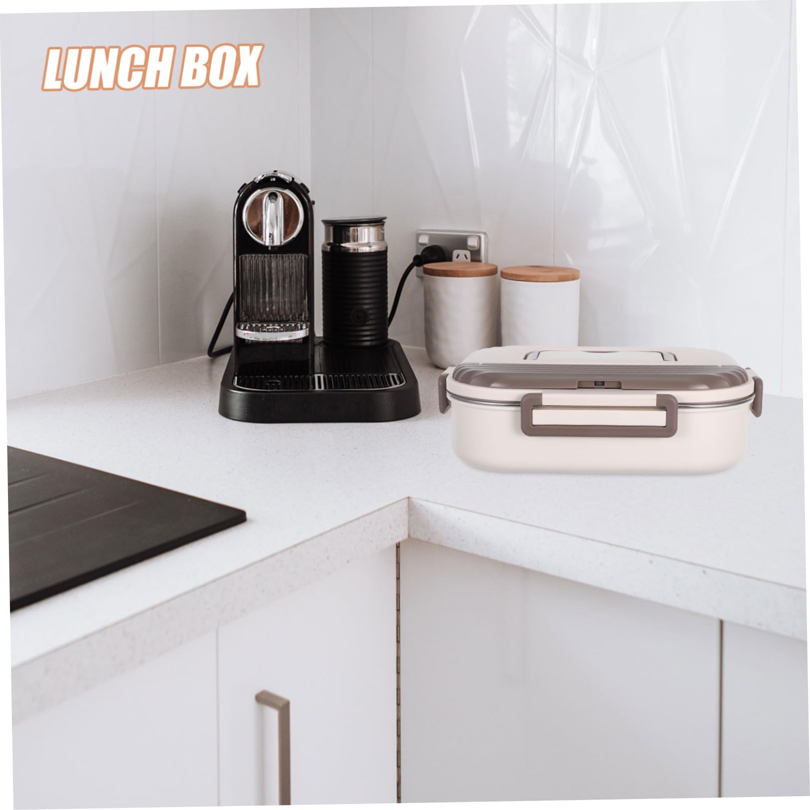 Auslaufsichere Edelstahl Lunchbox mit Fächern Doppelschichtiges Bento Essensbehälter mit Abnehmbarem Deckel Mikrowellengeeignet Spülmaschinenfest für Büro Schule und Reisen