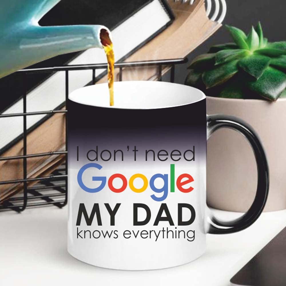 FUNKY STOREGoogle Dad Printed Ceramic Coffee Magic Mug| Magical Mug Gift for Dad.