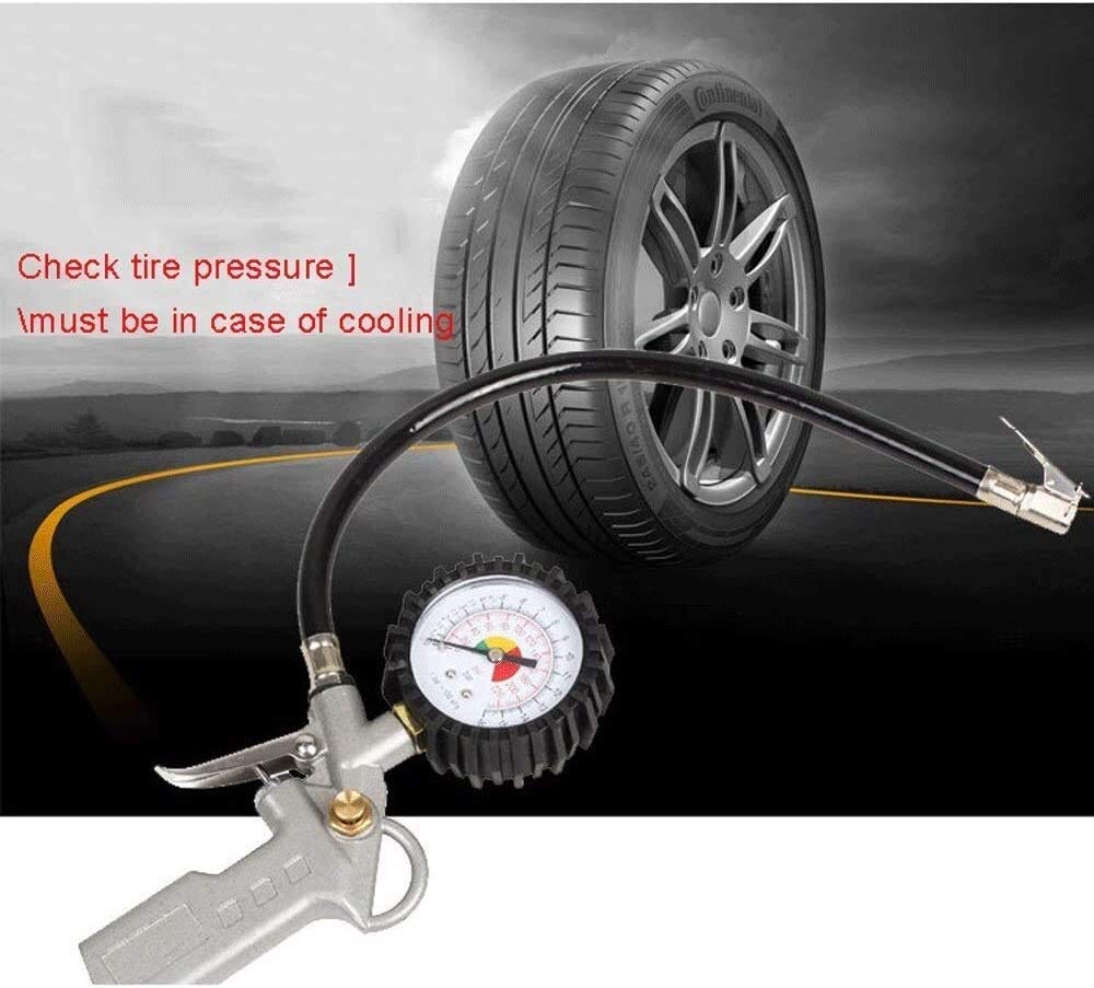 AGAATI Esperto di manometri per Pneumatici, Linea d'Aria per manometri per Pneumatici 0-220 PSI, Mantenimento del manometro per Pneumatici, manometro per Pneumatici per Auto