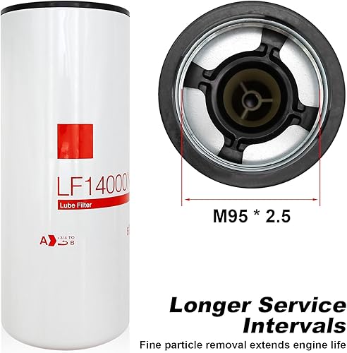 Miniatura 4 de UOIENRT Filtro de aceite 14000NN, repuesto para Cummins ISX LF9080 LF9001 LF14000NN 4367100