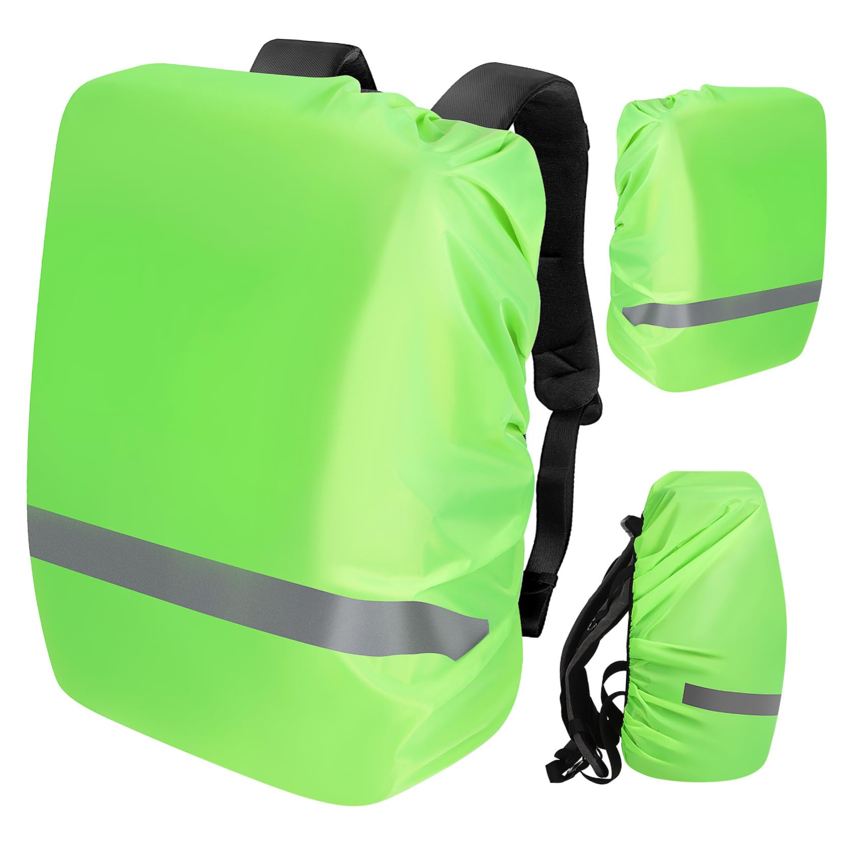 GOOHOCHY Small Waterproof Backpack Rain Cover Pack Cover for Hiking Camping Travel Reflective Tags