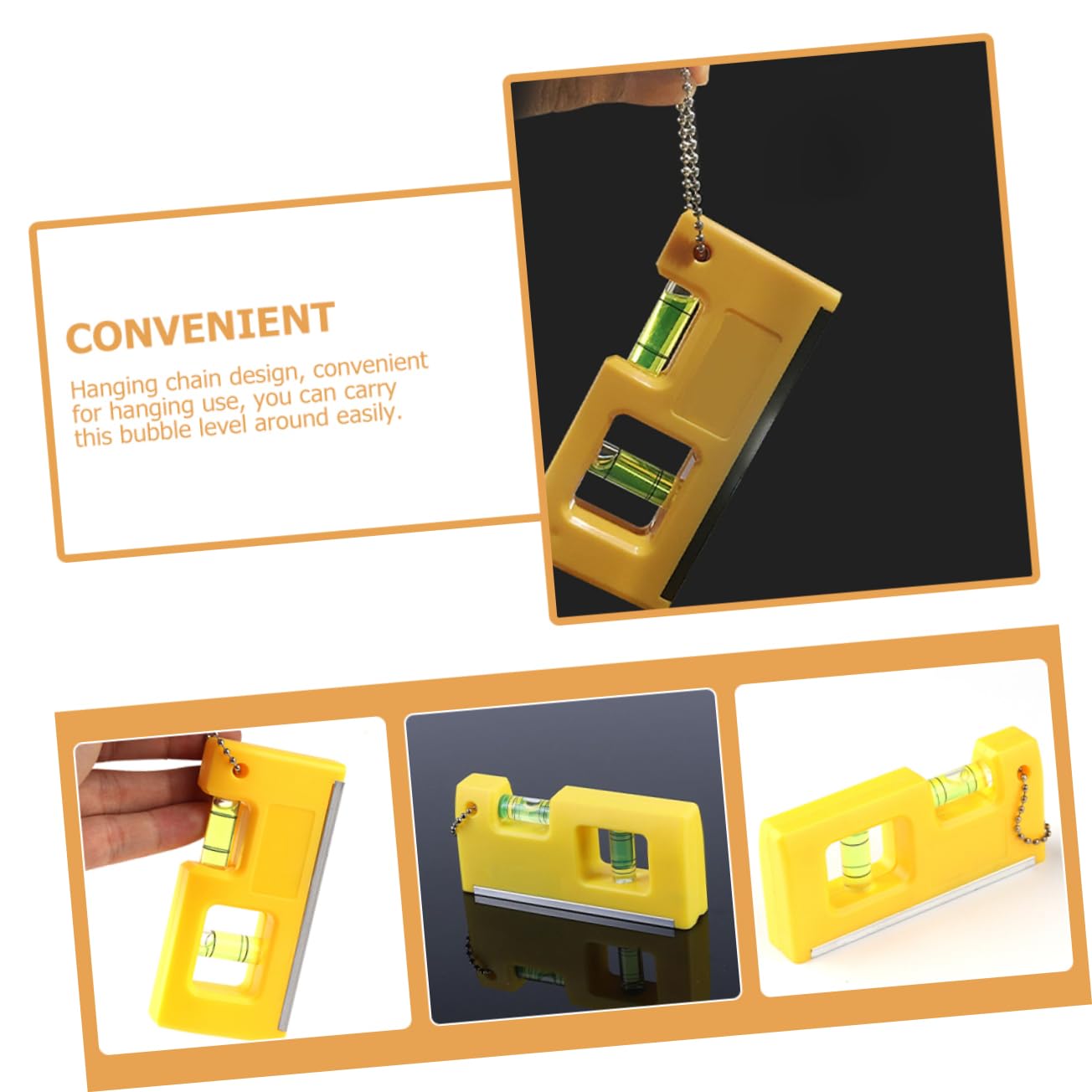 SHINEOFI 5 Pezzi Livello magnetico livelle a bolla strumento livellatore portatile livella a bolla metro strumento di misura del livello righello a bolle di alta precisione plastica