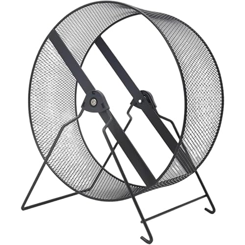 Auybuig ハムスター 回し車 小動物ランニングホイール ムーンライト ホイール サイレントホイール 壁掛 静音回し車 ペットスピナーエクササイズホイール ペットジョギングエクササイズ玩具フラット 小動物に対応 夜も静か 丈夫で安全ペット用品 (A)