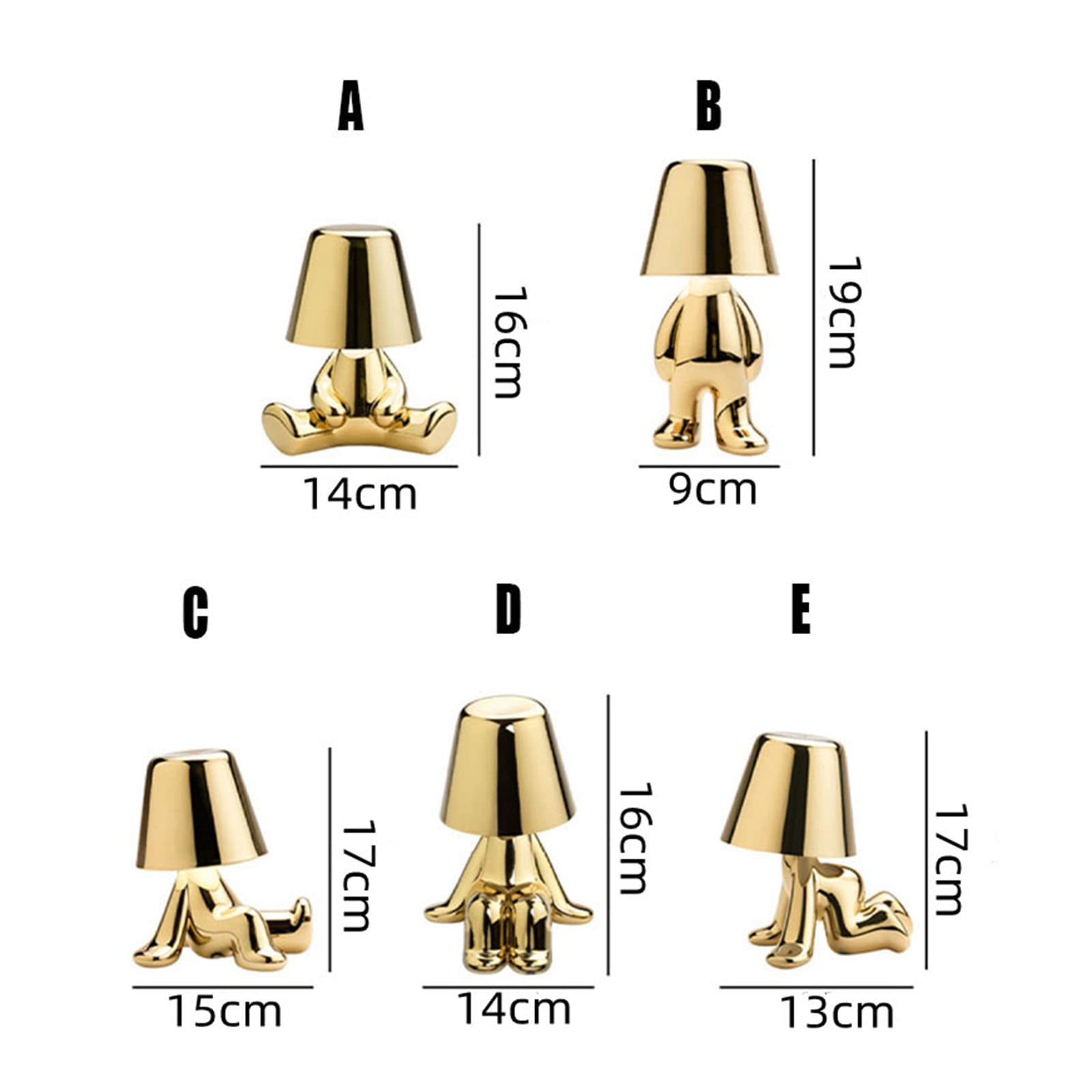 Schreibtischlampe Mit Touch, 3-Farben Stufenlos Dimmbare Augenschutz-Nachttischlampen, Tragbare USB-Wiederaufladbare Nachtlicht Für Küche Haushalt & Wohnen (B)
