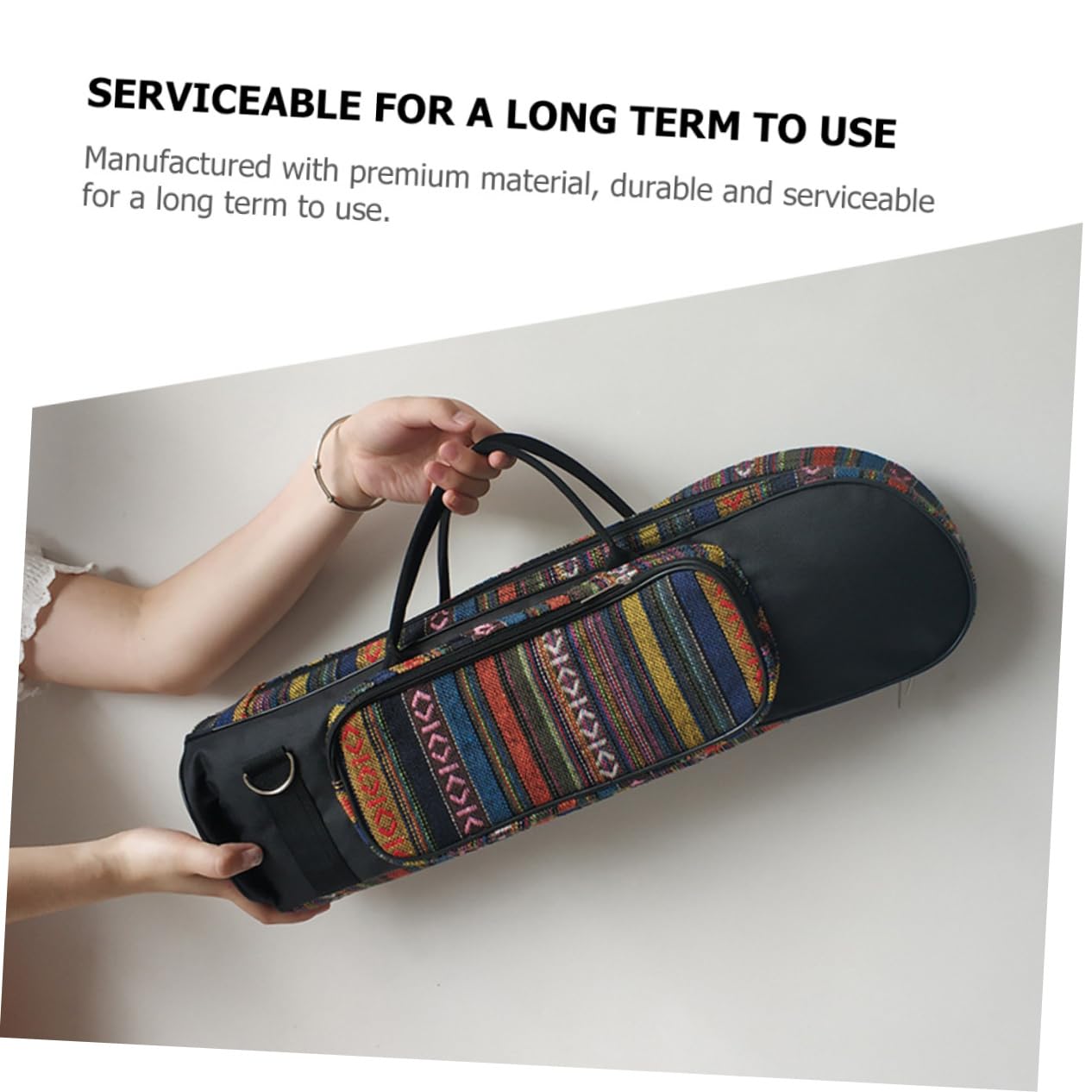 ifundom Bolsa de Almacenamiento para Trompeta Bolsa de Transporte Étnica para Instrumentos Musicales de Oxford para Guardar Trompeta